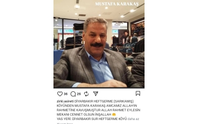 Gani Karakaş'ın amcası Mustafa Karakaşın vefatı